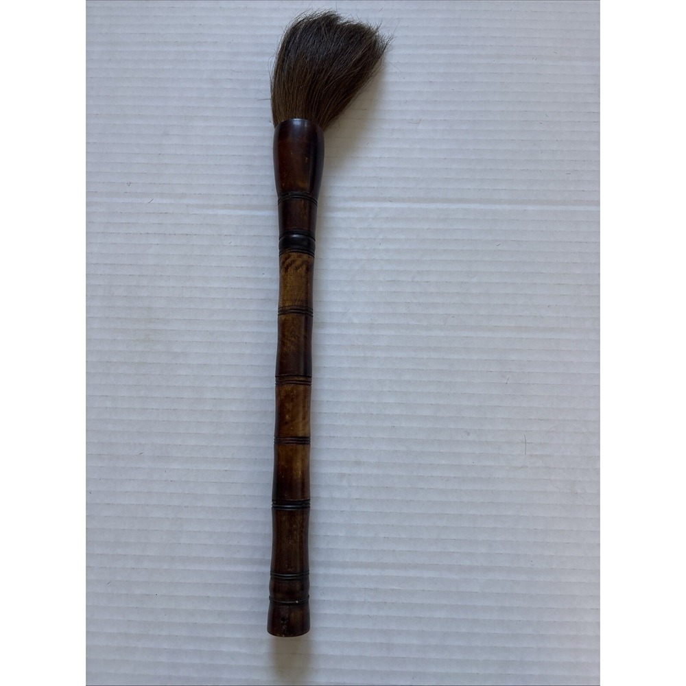 Calligraphy Brush Brown Bone Handle Horsehair Brush Needs Glue - Picture 4 of 15